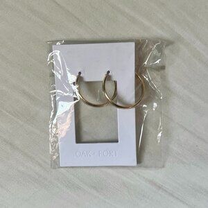 NEW Oak + Fort Medium Gold Hoops